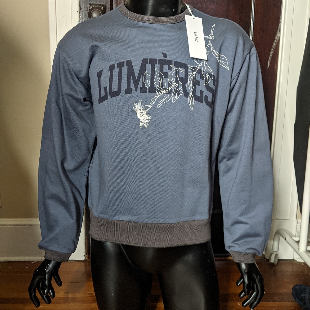 OAMC Lumieres blue sweatshirt NWT